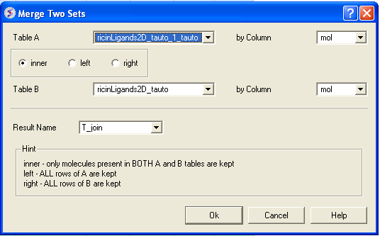 ICM User s Guide Merge Two Sets